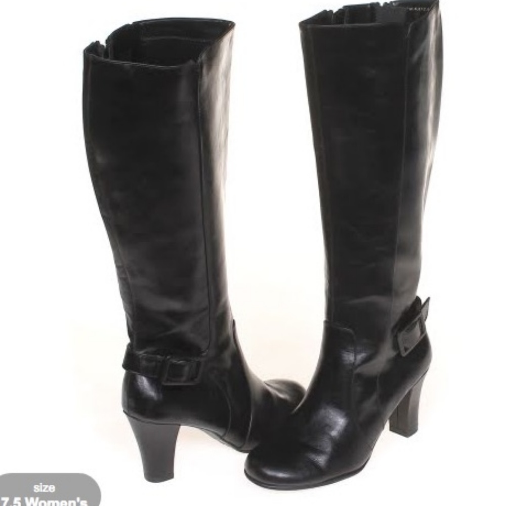 Aerosoles A2 black knee high boots with heel